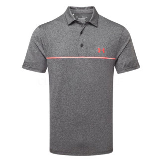Under Armour Playoff 3.0 Slice Stripe Golf Polo Shirt Black/Red Solstice/Red Solstice 1378676-005