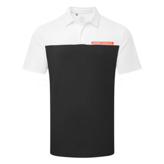 Under Armour T2G Colour Block Golf Polo Shirt Black/White/Red Solstice 1383139-001