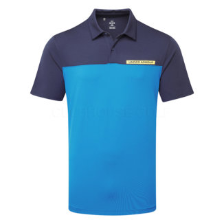 Under Armour T2G Colour Block Golf Polo Shirt Photon Blue/Midnight Navy/Nova Orange 1383139-406