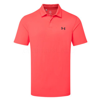 Under Armour T2G Golf Polo Shirt Red Solstice/Black 1383714-814