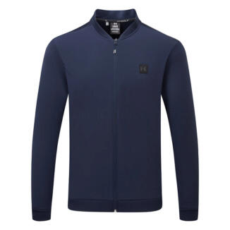 Under Armour Drive Pro Storm Hybrid FZ Full Zip Golf Sweater Midnight Navy/Metallic Silver 1387117-410