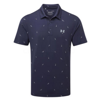 Under Armour Playoff 3.0 Quails Printed Golf Polo Shirt Midnight Navy/Steel 1378677-423