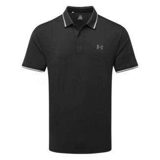 Under Armour Playoff 3.0 Rib Golf Polo Shirt Black/White/Castlerock 1388156-001