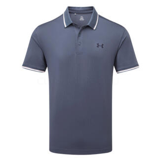 Under Armour Playoff 3.0 Rib Golf Polo Shirt Downpour Grey/Prime Pink/Midnight Navy 1388156-044