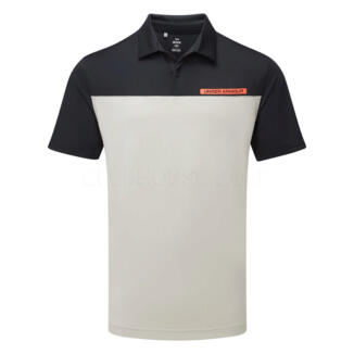 Under Armour T2G Colour Block Golf Polo Shirt Black/Khaki Base/Fire 1383139-003