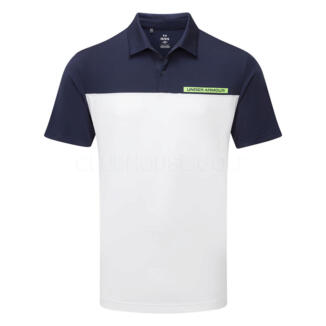 Under Armour T2G Colour Block Golf Polo Shirt Midnight Navy/White/Cyber Green 1383139-411
