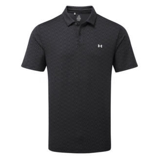 Under Armour T2G Printed Golf Polo Shirt Black/White 6012304-002