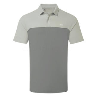 Under Armour T2G Colour Block Golf Polo Shirt Titanium/Clay Green/White 6009798-069