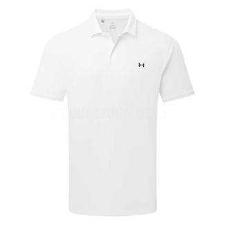 Under Armour T2G Pique Golf Polo Shirt White/Black 6012303-100