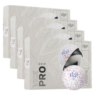 Vice Pro Golf Balls (4 For 3) Drip Red/Blue
