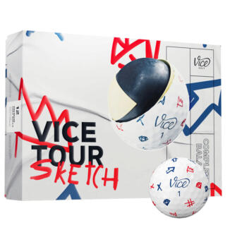 Vice Tour Sketch Golf Balls White