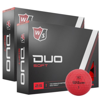 Wilson Duo Soft Double Dozen Golf Balls Red