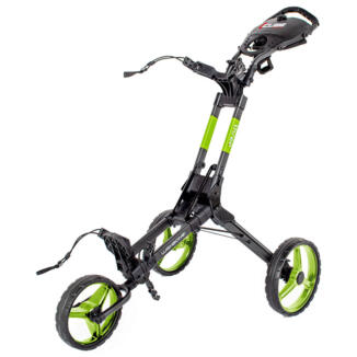 Wishbone Cube Three 3 Wheel Golf Trolley Charcoal/Lime