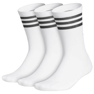adidas Crew Golf Socks (3 Pack) White KS2135