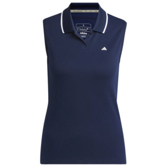 adidas Ladies Go-To Pique Sleeveless Golf Polo Shirt Collegiate Navy HT1239