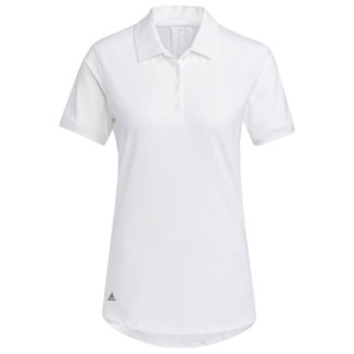 adidas Ladies Ultimate365 Solid Short Sleeve Golf Polo Shirt White GL6707