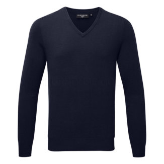 Glenmuir Eden V-Neck Cotton Golf Sweater Navy MKC6884VN-145C