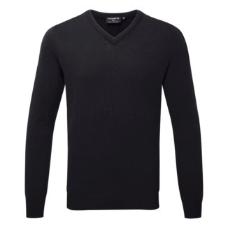 Glenmuir Lomond V-Neck Lambswool Golf Sweater Black MKL5900VN-107A