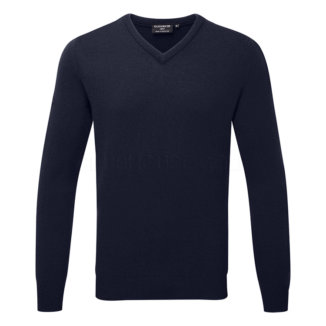 Glenmuir Lomond V-Neck Lambswool Golf Sweater Navy MKL5900VN-145C