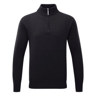 Glenmuir Coll 1/4 Zip Lambswool Golf Sweater Black MKL7282ZN-107A