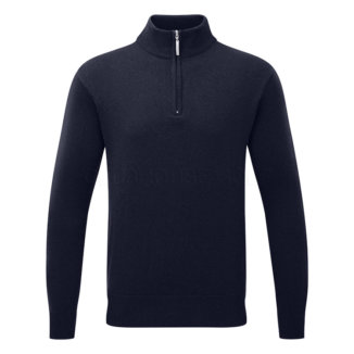 Glenmuir Coll 1/4 Zip Lambswool Golf Sweater Navy MKL7282ZN-145C