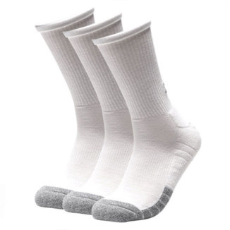 Under Armour HeatGear Crew Golf Socks (3 Pack) White 1346751-100