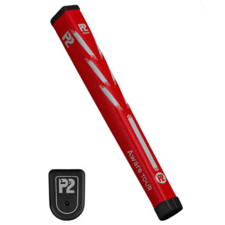 P2 Aware Tour Golf Putter Grip Red/Grey