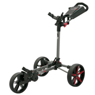 PowaKaddy DLX Lite FF Golf Trolley Gunmetal/Red