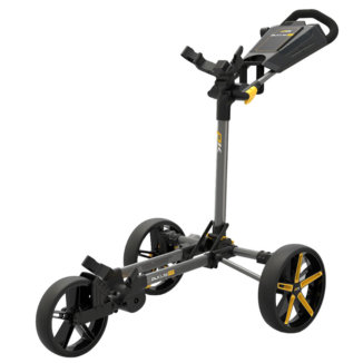 PowaKaddy DLX Lite FF Golf Trolley Gunmetal/Yellow