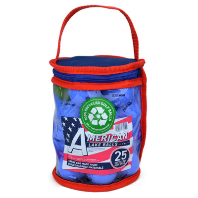 Mixed Practice Lake Golf Balls Bag (25 Balls) White