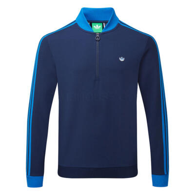adidas Golf Originals 3 Stripe 1/4 Zip Golf Sweater Night Indigo JP0938