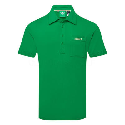 adidas Golf Originals Script Pocket Golf Polo Shirt Green JF5002