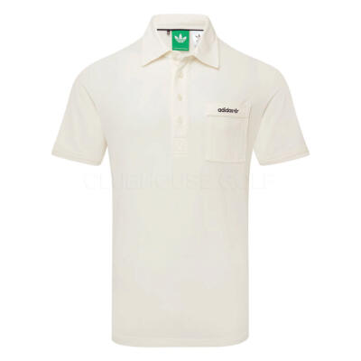 adidas Golf Originals Script Pocket Golf Polo Shirt Chalk White JH3852