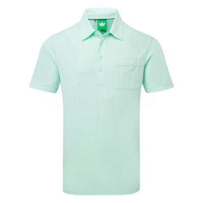 adidas Golf Originals Script Pocket Golf Polo Shirt Clear Mint KB8613