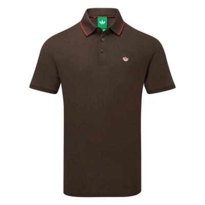 adidas Golf Originals Solid Golf Polo Shirt Dark Brown JW3963