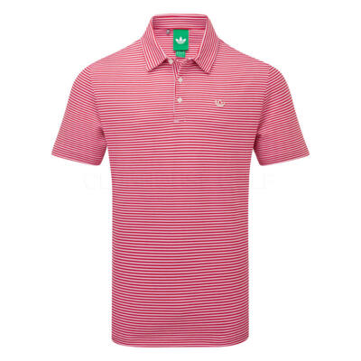 adidas Golf Originals Stripe 2 Golf Polo Shirt Bliss Lilac/Better Scarlet JY9098