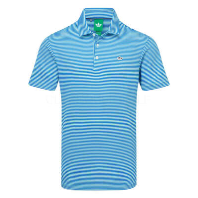 adidas Golf Originals Stripe Pique Golf Polo Shirt Clear Mint/Bluebird KB8625