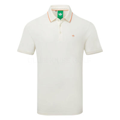 adidas Golf Originals Twistknit Trefoil Golf Polo Shirt Chalk White/Dusky Orange JY9945