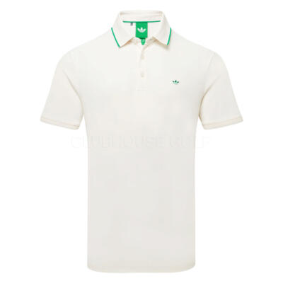 adidas Golf Originals Twistknit Trefoil Golf Polo Shirt Chalk White/Court Green
