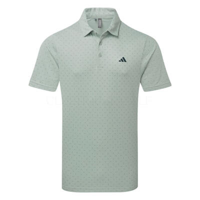 adidas Performance Texture Print Golf Polo Shirt Wonder Sage/Collegiate Navy JY5464