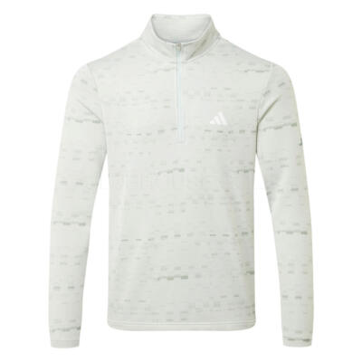adidas Core Print 1/4 Zip Golf Sweater Wonder Silver JJ1718