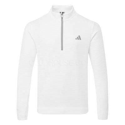 adidas DWR Ultimate365 Textured 1/4 Zip Golf Sweater White/White IL0559