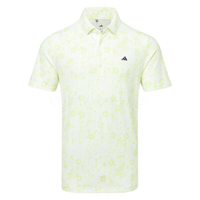 adidas Ultimate365+ Butterspun Mighty Blossom Golf Polo Shirt Frozen Lemon KU1171