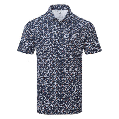 adidas Ultimate365+ Soft Print Golf Polo Shirt Collegiate Navy/White KF0350