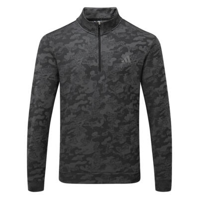 adidas Ultimate365 Durable Water Repellant 1/4 Zip Golf Sweater Black/Grey Four KG7169