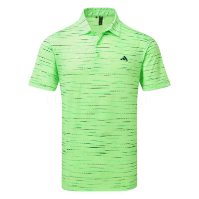 adidas Ultimate365 Glimmer Print Golf Polo Shirt Lime Burst KA7907