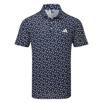 adidas Ultimate365 Mesh Print Climacool Golf Polo Shirt Collegiate Navy KE7707