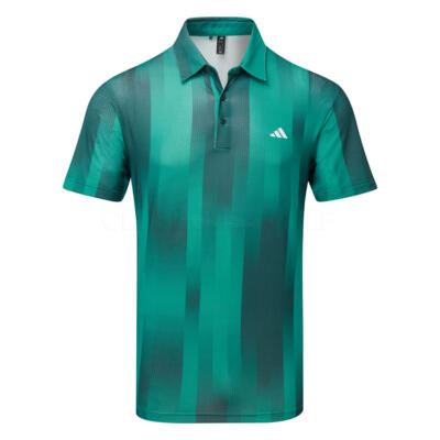 adidas Ultimate365 Radiant Print Golf Polo Shirt Pure Teal/Aurora Ivy JL5281