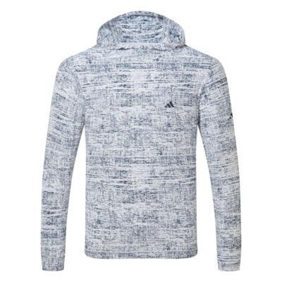 adidas Core Print Golf Hoodie White/Collegiate Navy JL5254