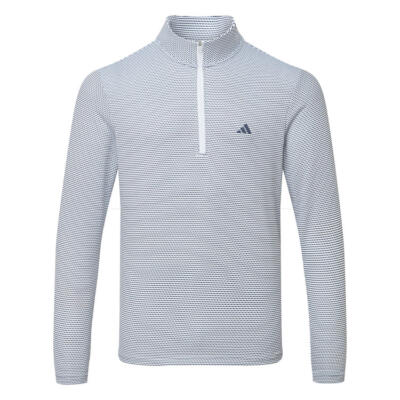 adidas Core Print 1/4 Zip Golf Sweater White/Navy JL5260